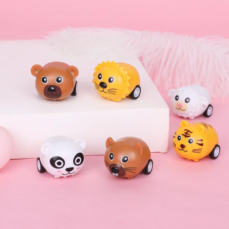 Tiger Lion Plastic Animal Inertia Toy Car For Early Childhood Learning And Play