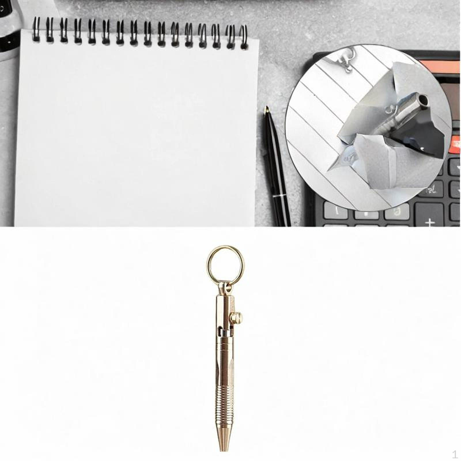 

Мини шариковая ручка в подарок с брелком для путешествий, работы, бизнеса, подписания Brass Color