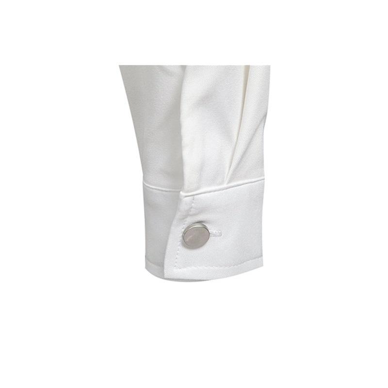 Høstmote Herre Skjorte med Diagonal Plissédesign Langermet Høy Kvalitet Vintage Herre Casual Sosial Bryllupsfest Business