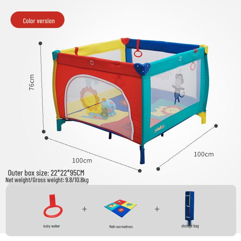 Tragbares Multifunktionales Babybett und King-Size-Bett-Kombi mit Wickeltisch für Säuglinge und Kleinkinder