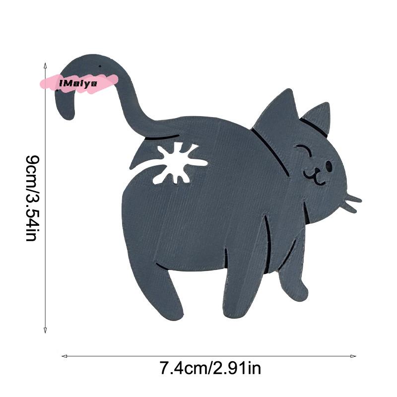 2Pcs 3D Cat Butt Bread Bag Clips Novelty Kitchen Gadget Food Storage Sealing Clip for Cat Lovers Fun Snack Accessory