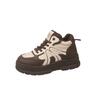 Fleece warm two cotton shoes children's shoes leather high-top shoes new autumn and winter platform casual sports shoes