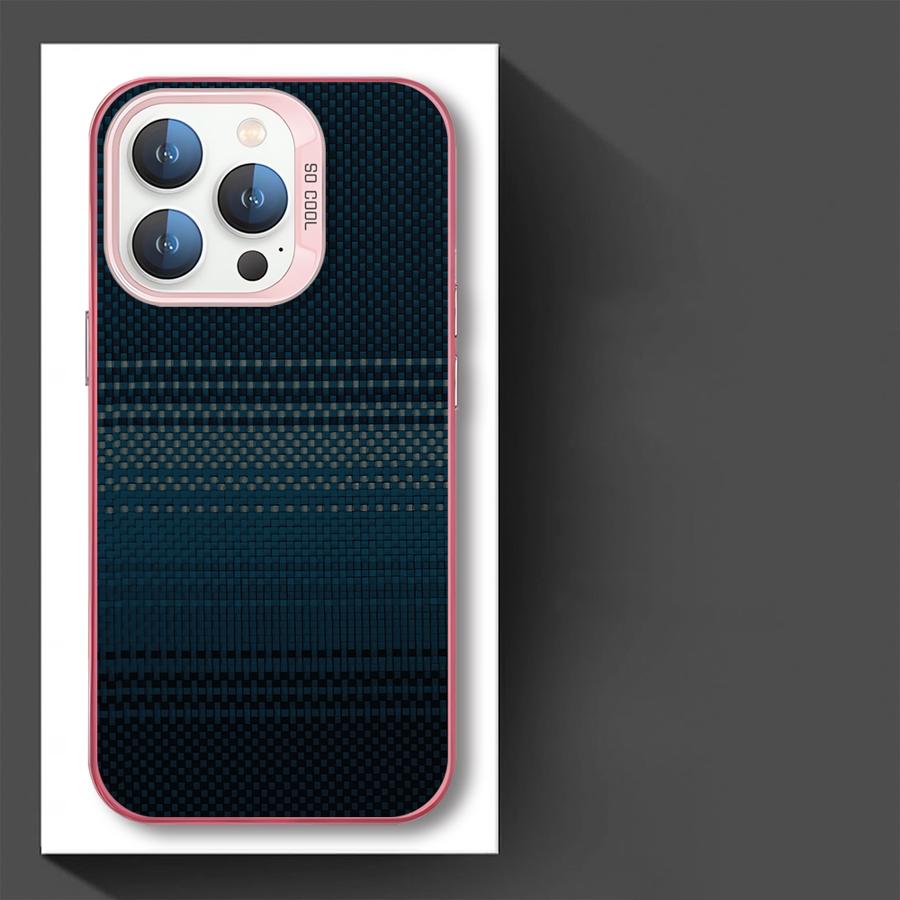 Cool Carbon Fiber Pattern Case for iPhone 17 Pro Max 16 15 11 12 Pro Air 14 Plus 13 Phone Cover