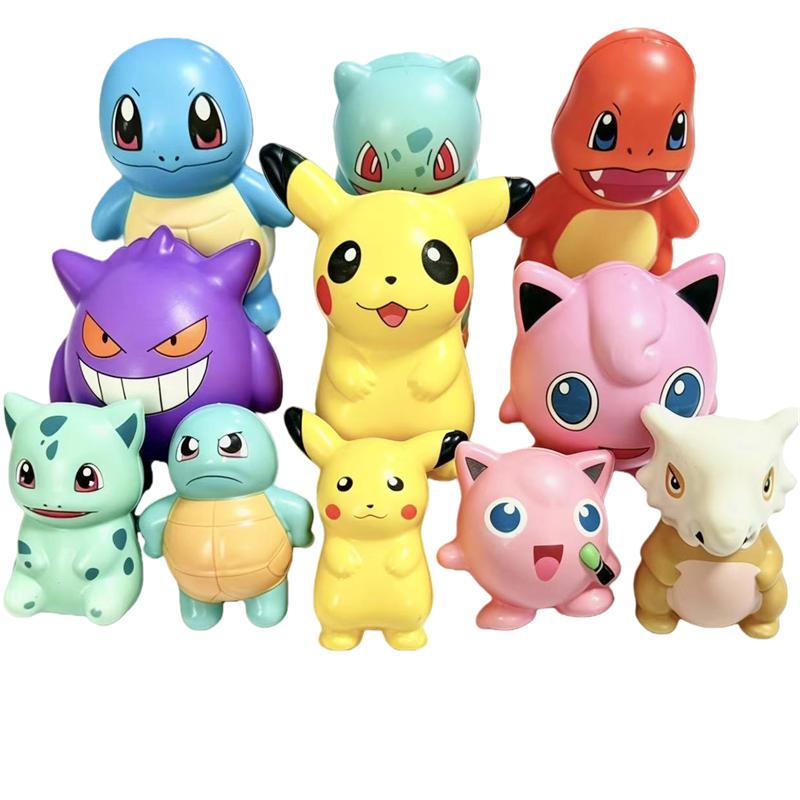 New Arrival Pokmon Squishy Pals Toy Set 6Cs Pikachu Gengar Jigglypuff Charmander Soft Slow Rising Stress  Relief Toy For Kids