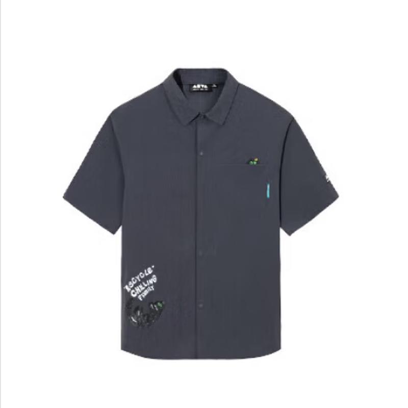 Anta Unisex Trendy Color-block Polo Shirt