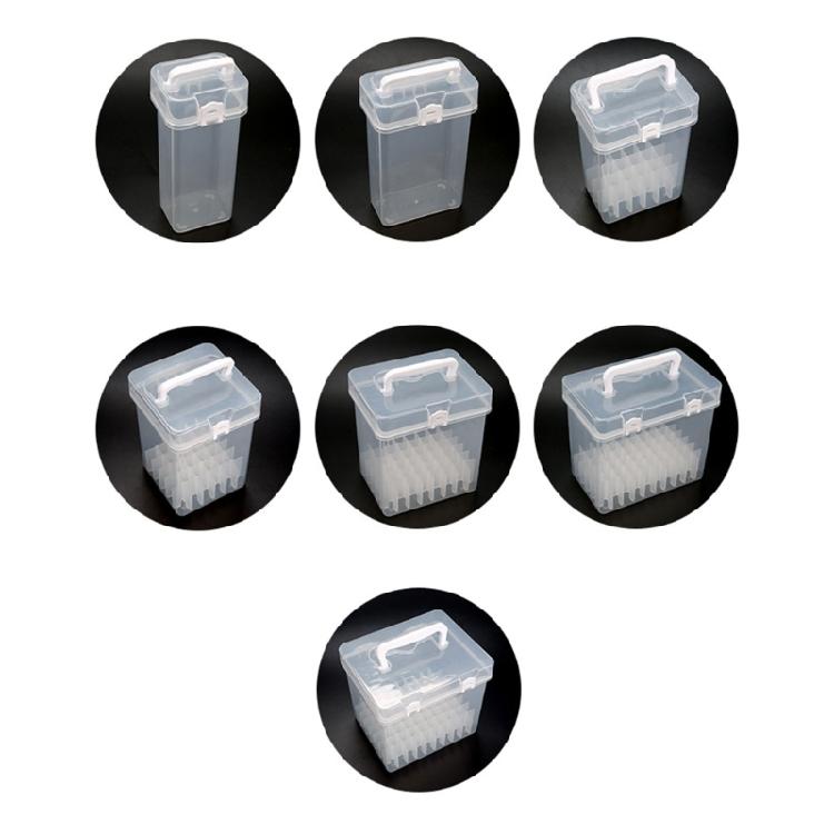 Portable Plastic Art Supply Organiser with Handle Multi Compartment Marker Storage Box For Neat Desktop Arrangement