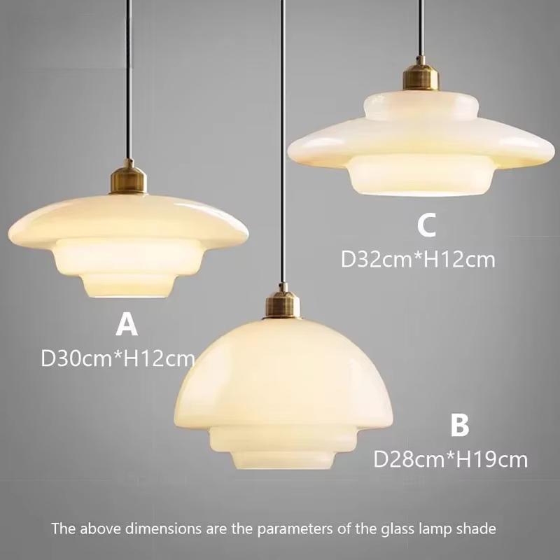 Nordic Cream white Glass Pendant Light Modern LED Lighting Creative Dining Room Bar Bedroom Porch Loft Home Indoor Lights