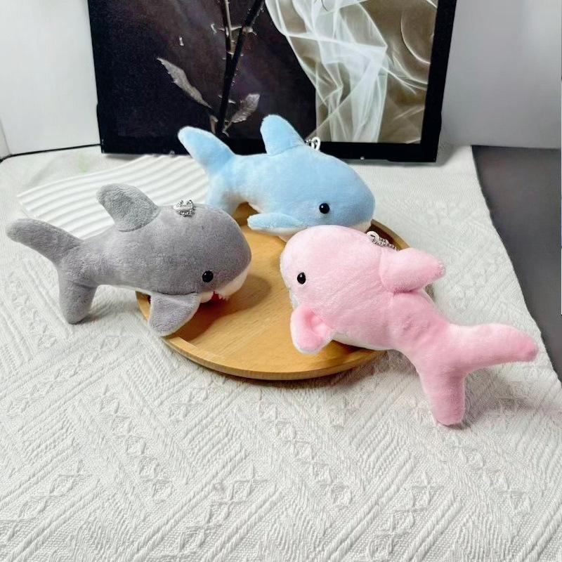 18cm Niedlicher Simulationshai Plüsch Anhänger Spielzeug Weicher Cartoon Wal Stofftier Rucksack Schlüsselanhänger Tasche Anhänger Kinder Geburtstagsgeschenke