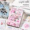 20-Pack Stationery Sticker Book  Light Salt Notebook Series Versatile Decorative Stickers for Student Diaries