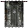 Gate Mystery Dark Halloween Horror Forest Curtains Bedroom Living Room Drapes Kitchen Children Window Curtain Home Decor Polyester Perfect For