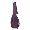 Waterproof Nylon Crossbody Bag for Women Multi Pocket Shoulder Handbag with Wide Strap