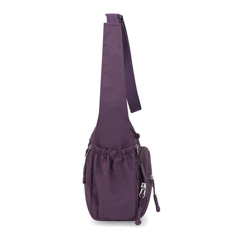 Waterproof Nylon Crossbody Bag for Women Multi Pocket Shoulder Handbag with Wide Strap