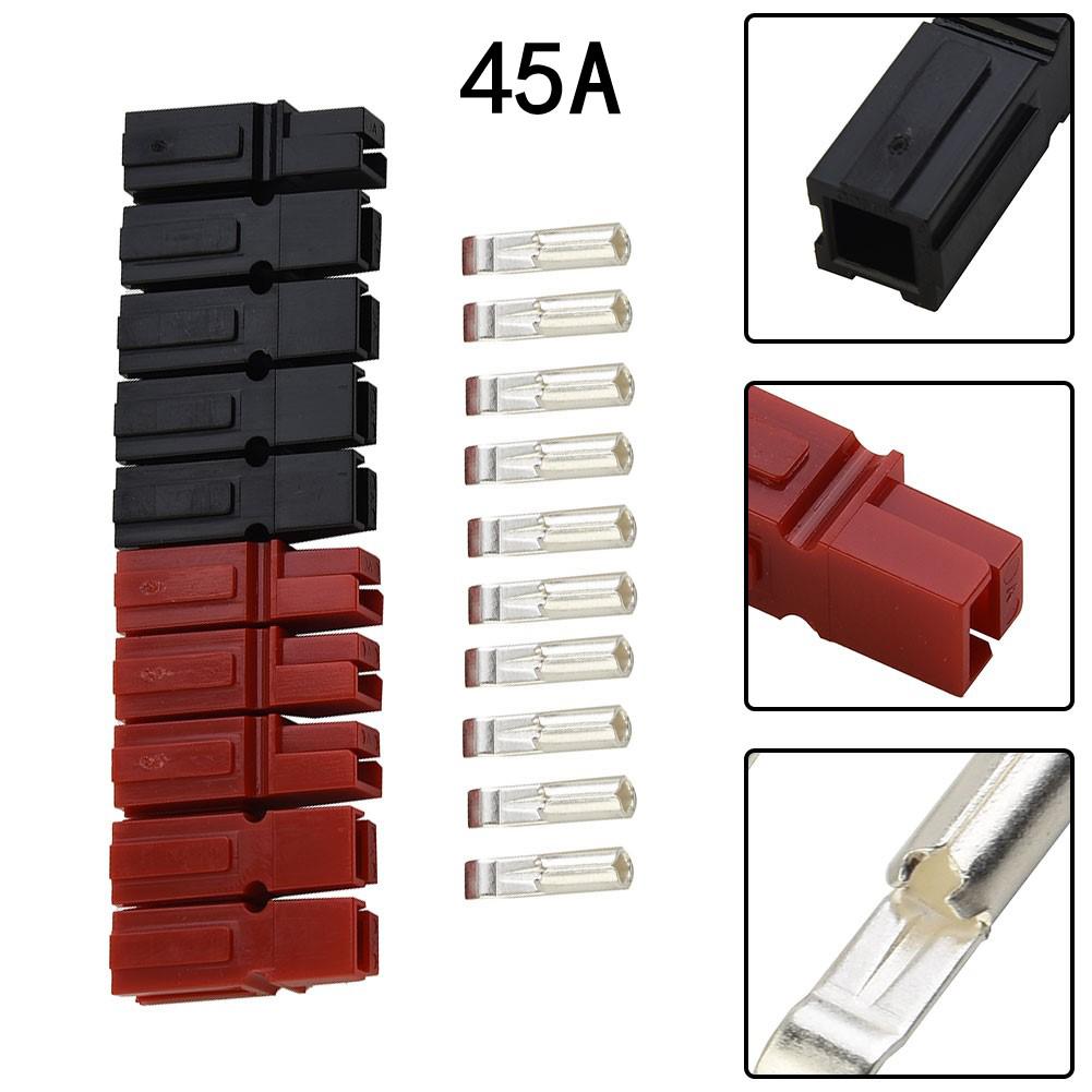 5 Pair 15/45 Amp 600V For Anderson Plug Marine Power Connectors Red And Black Power Connectors Electrical Equipment Accessory