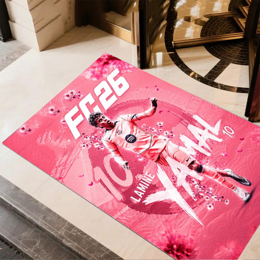 Lamine Yamal's Yamal: Future Football Floor Mat Design for Dining Room Hallway Balcony Bedrooms Anti-slip Rug Anime Office Decor Perfect Gift for Frie