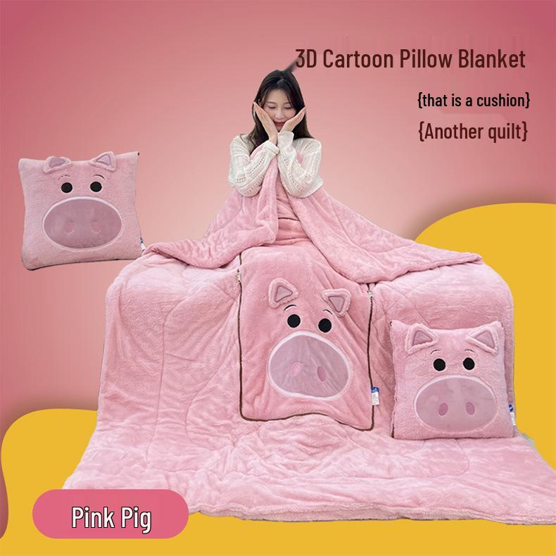 Double-Sided Arctic Velvet Thickened Pillow Quilt for Autumn/Winter 2025