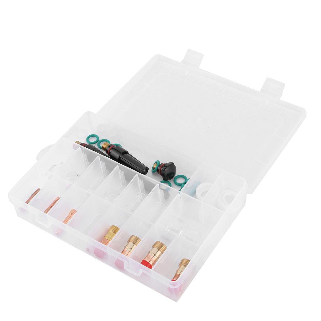30pcs set Glass Cup Kit Heat Resistant 4# 5# 6# 7# 8# 10# 12# Accessories for TIG Welding Torch
