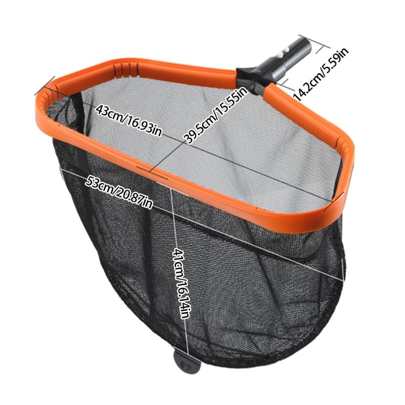 Light Weight Easy Connection Pool Net Large Capacity Pool Net Deeper Pond Leaves Cleaning Net Pool Accessories Easy Use