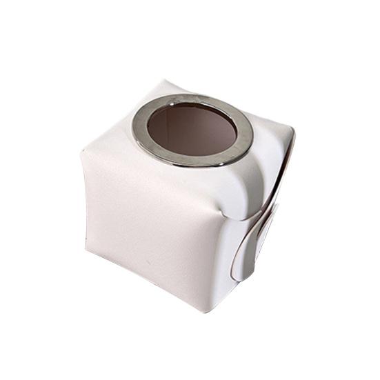 Roll Paper Storage Box Durable High Capacity Faux Leather Car Tissue Holder for Toilet