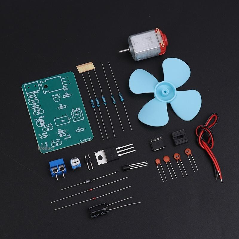 Ne555 Diy Electric Fan Kit Dc 4.5V Motor Pulse Width Speed Controller Kit Diy Electronic Soldering Practice Electronics Training