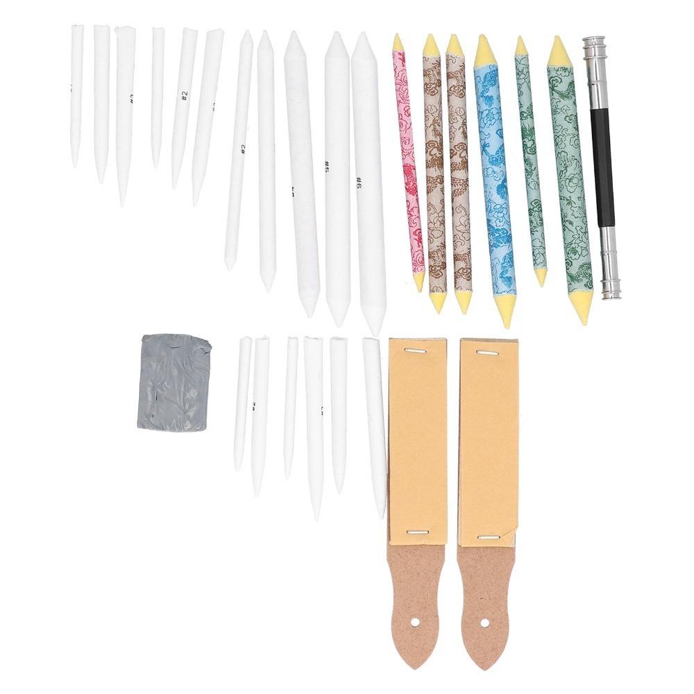 28PCS Easy Handheld Blending Stumps Set Flexible Erasing Sketch Drawing Tools  Sketch Practice Sketch Drawing Tools