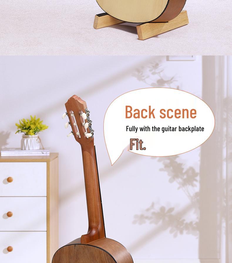 Supporto per Chitarra in Legno Massiccio - Porta Musica Verticale Folk & Classica