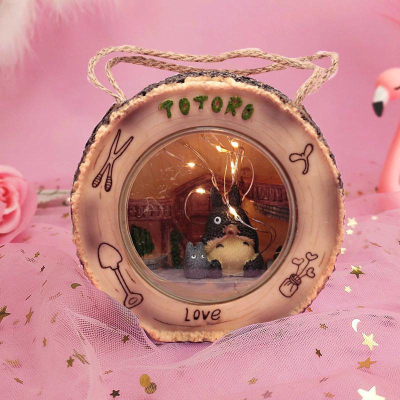 

My Neighbor Totoro Resin Figurine With Led Night Light For Home Decor And Gift Giving Flute