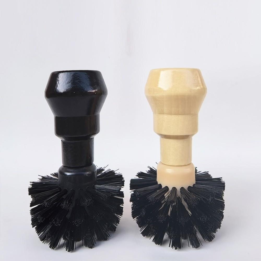 Wooden Handle Coffee Tamper Cleaning Brush Professional Residual Powder Sweep Coffee Machine Brush Efficient Protable