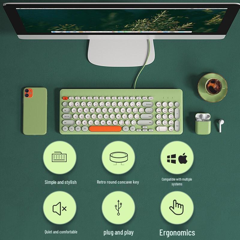 B.O.W Multi-System Ultra-Thin Silent Office Keyboards