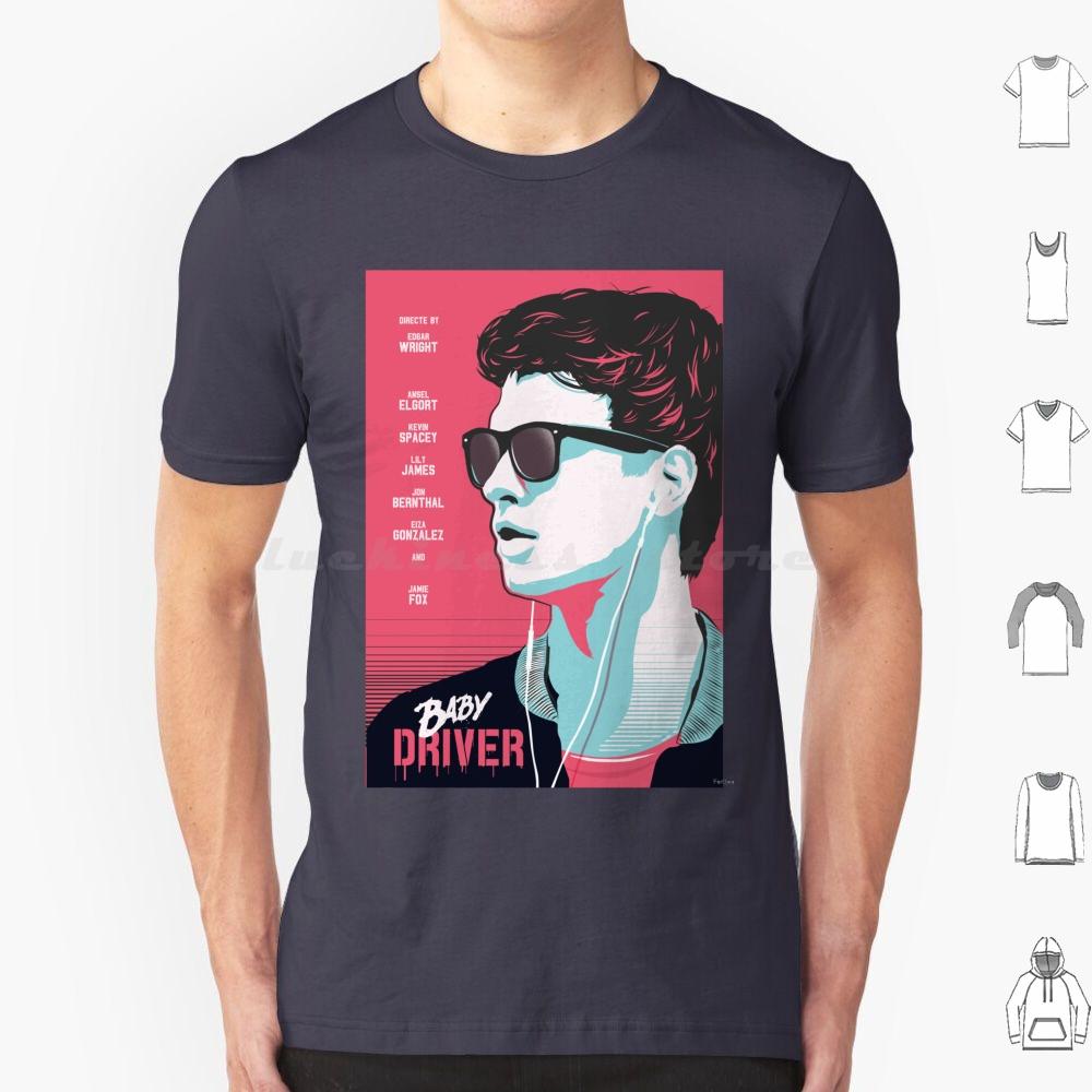 Baby Driver T Shirt 6xl Cotton Cool Tee Baby Driver Movie Cinema Film Cinephile Cool Art Geek