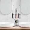 Porte-brosse à dents électrique mural porte-brosse à dents en métal socle pour rasoir étagère de rangement gain de place accessoires de salle de bain