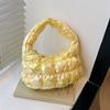 Mini Cloud Bubble Handbag Nylon Underarm Bag Sweet Pleated Cloud Bag  Office Worker