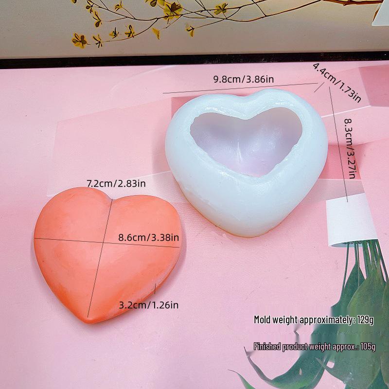 Heart-Shaped Aromatherapy Candle & Mousse Cake Silicone Mold