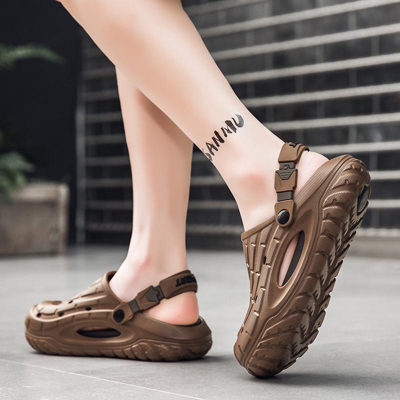 Men EVA Water Slide Sandals Quiet Thick Sole Outdoor Beach Bathroom Slippers Lightweight Summer Shoes for Outdoor Walking Travel