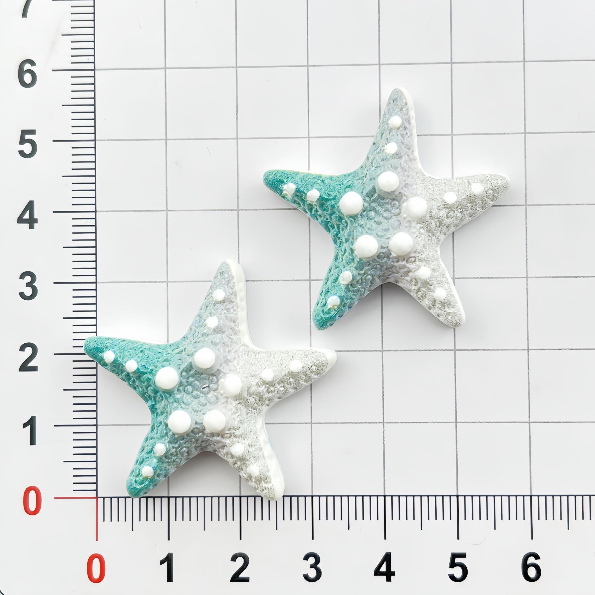 Two-Tone Starfish Resin Ornament: Hair Clip, Phone Case, Magnet, Shoe Buckle