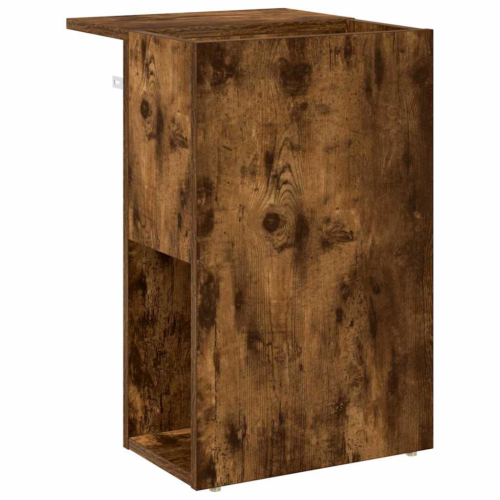 Side Table Smoked Oak 35 x 40 x 55 cm Wood Based Material