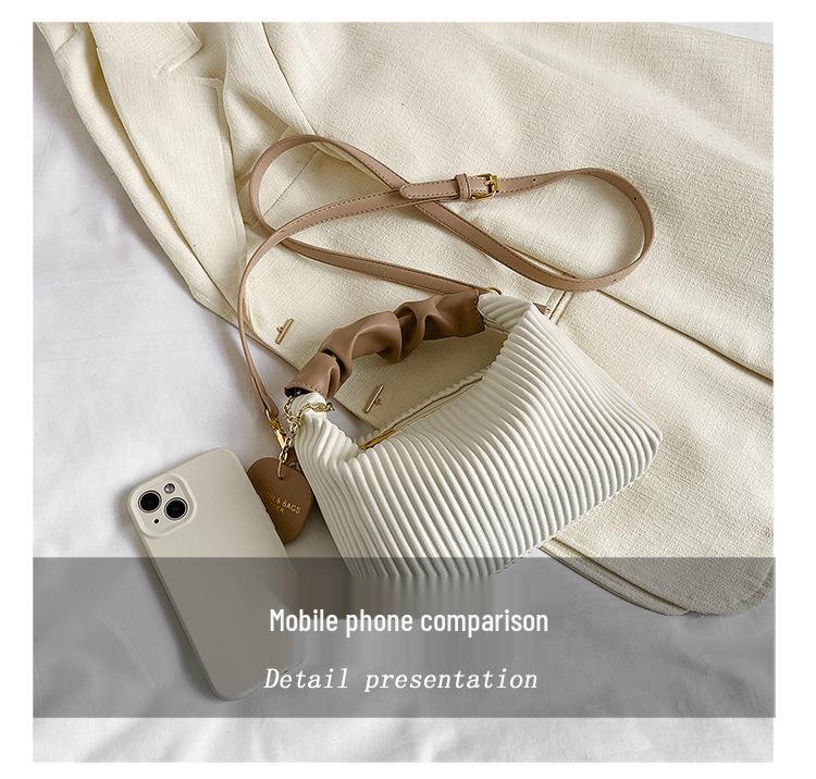 Vertical Stripes Handbag 2025: Stylish and Versatile Shoulder Messenger Bag for Women.