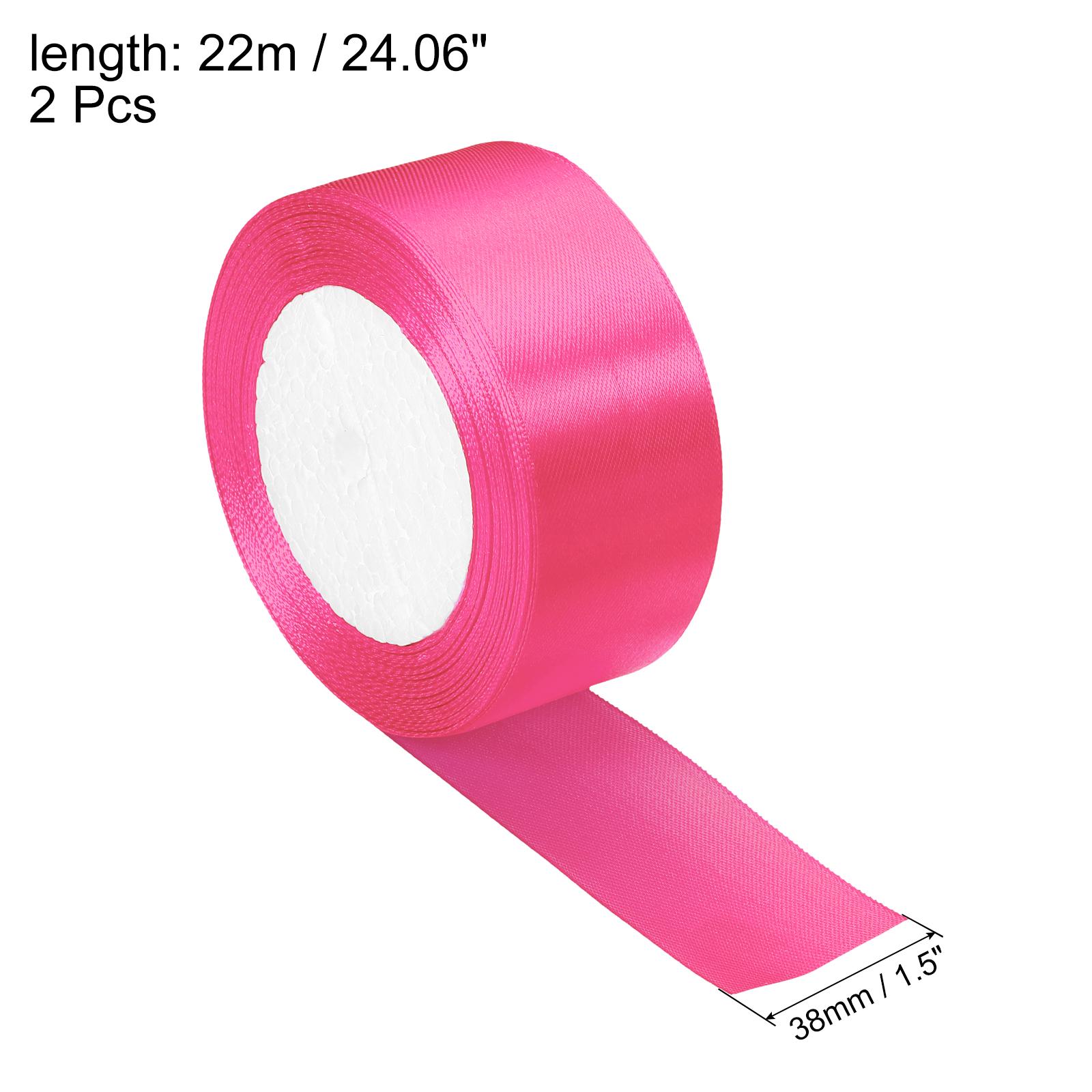 

1/2 шт. 24 ярда атласной ленты односторонней однотонной рулон для рукоделия для вечеринки, дома, DIY, украшения для упаковки, ширина 1,5 дюйма 1pc