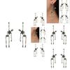 Unique And Quirky Halloween Skull Earrings Vintage All-metal Alloy Dangle Jewelry
