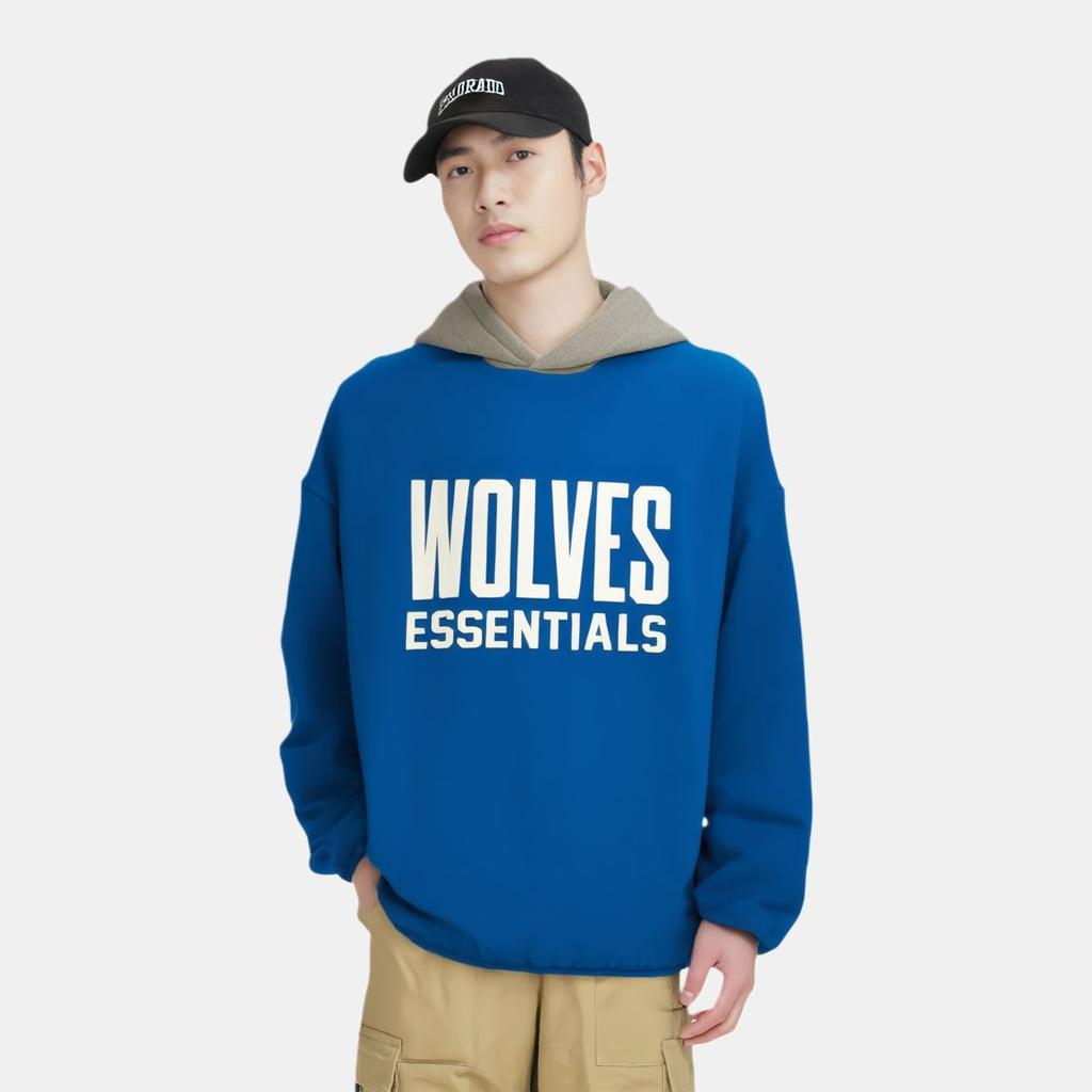 Fear of God Essentials x NBA Minnestota Timberwolves Hoodie Blue Men Tops 192AL246507F