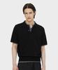 Teildeon Cotton Knit Polo Short Shirt Black