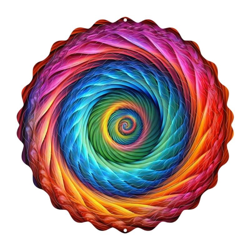 Ručně vyráběné barevné otočné zvonkohry kovové venkovní dekorace snadno zavěsitelný dekorativní přívěsek příslušenství