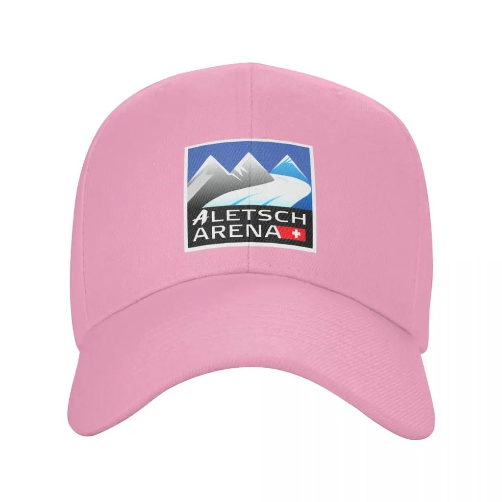 Aletsch Arena Schweizer Skigebiet Riederalp ?Bettmeralp ?Fiesch Eggishorn Baseballkappe Golfhut echt schwarz Unisex Damen