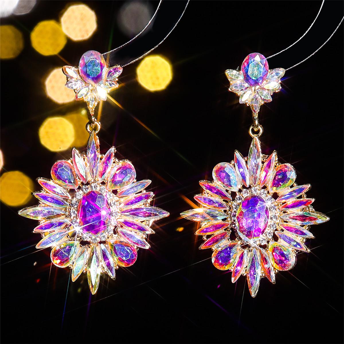 

Сережки зі стразами з кольорового скла для жінок Око диявола Сережки на Хелловін