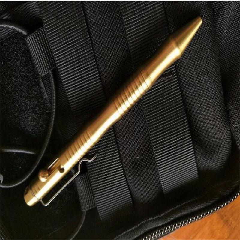 Retro Style Brass EDC Pocket  Pen Sturdy Portable Exquisite Matte Surface Classic Ballpoint Pen