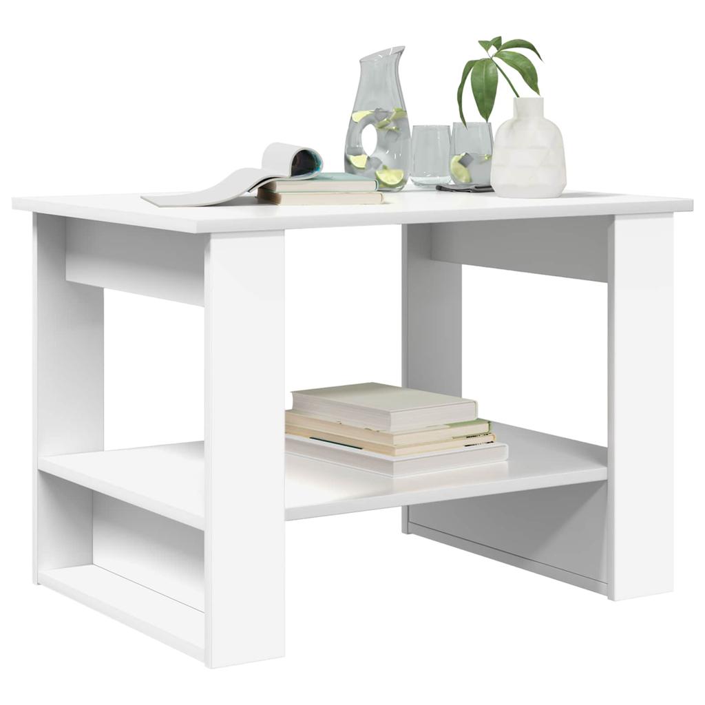White Coffee Table 72 x 50 x 50 cm Particleboard