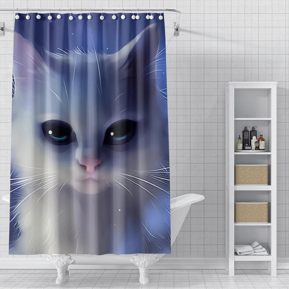 

Home Shower Curtains For Bathroom Landscape Animals Waterproof Fabric Bathroom Curtains Modern Shower Curtain 180X200 240X200 W60H190(CM)-1 Pcs