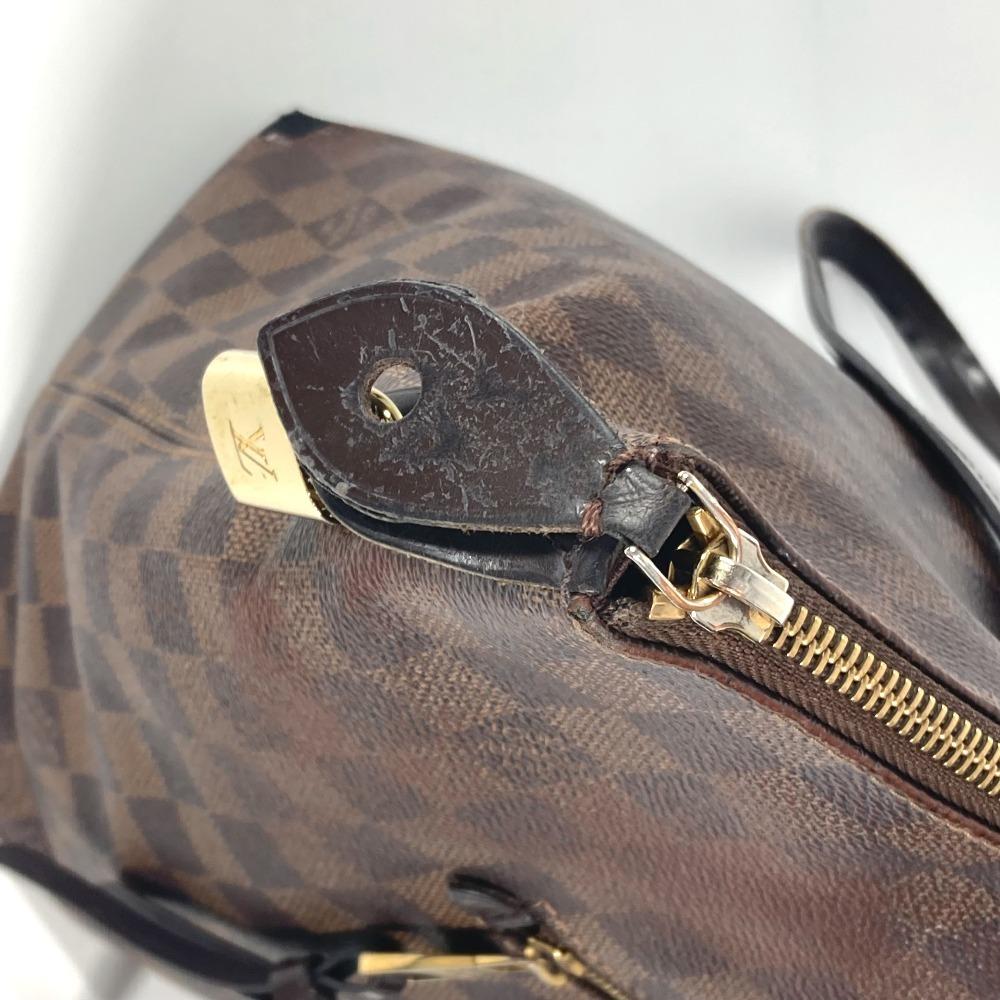 Louis Vuitton N41013 Damier Iena MM Shoulder Bag Tote Bag Canvas Ebene Brown