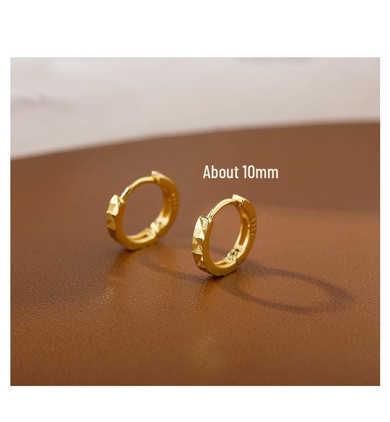 Korean Style Geometric Circle Earrings: Elegant, Versatile Ear Jewelry for Women and Students