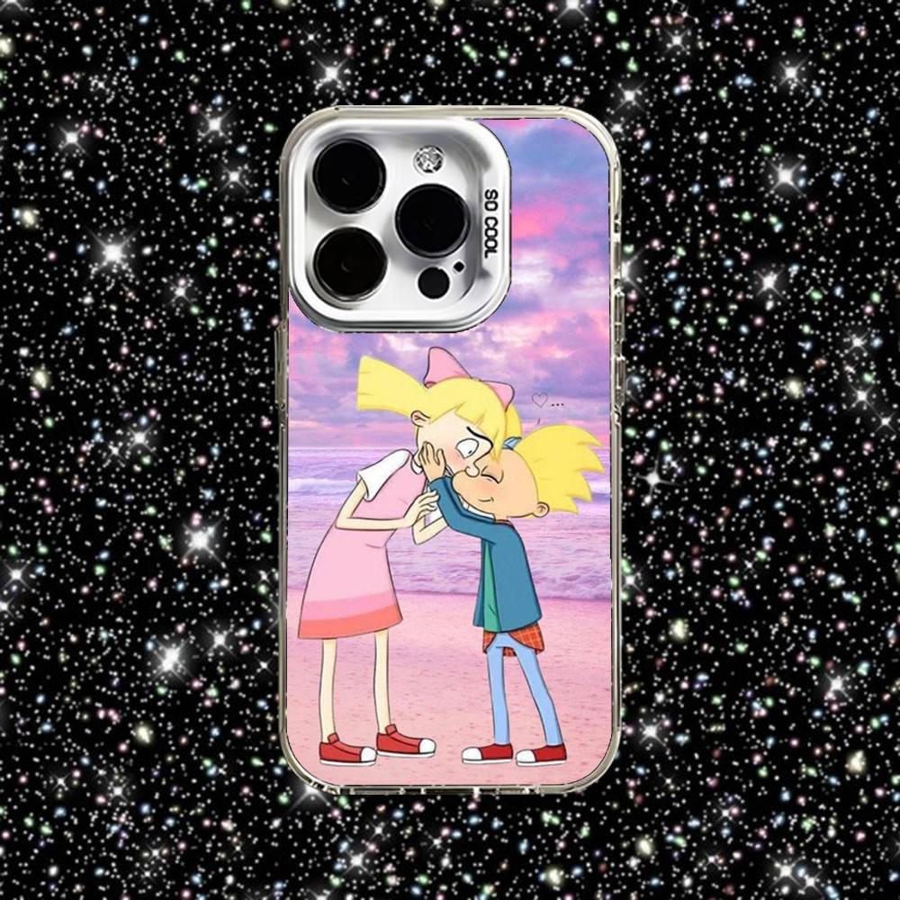 

Cartoon Hey A-Arnold Phone Case For iPhone 16,15,14,13,12,11,Pro,XS,Max,Plus,Mini,SE White Candy Matte Shockproof Cover iPhone14promax