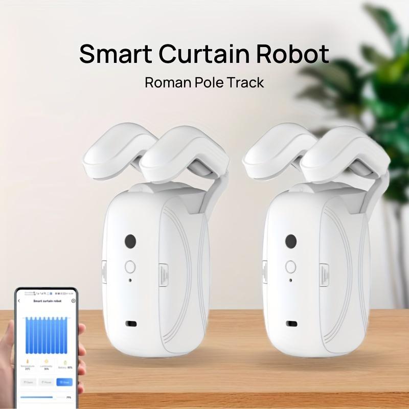 

Умный робот для штор Tuya, 2 шт., беспроводной робот для штор с римским стержнем ближнего радиуса действия, управление через приложение, автоматическое открытие, запуск вручную, регулировка света/температуры